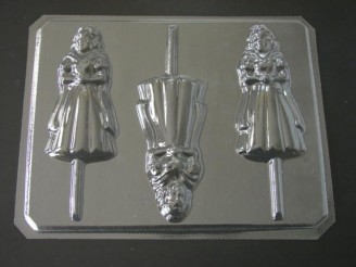 170sp Snow Black Full Body Chocolate or Hard Candy Lollipop Mold